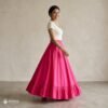 Pink Mexican Single Skirt – Adjustable Traditional Style (Length 39.0")