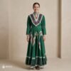 Green Traditional Jalisco One-Piece Dress for Girls & Teens (Size 14)