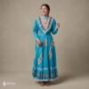 Light Blue Traditional Jalisco One-Piece Dress for Girls & Teens (Size 14)