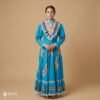 Light Blue Traditional Jalisco One-Piece Dress for Girls & Teens (Size 14)